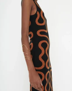 Sale Zapa Robe Ridley imprimée noir/marron