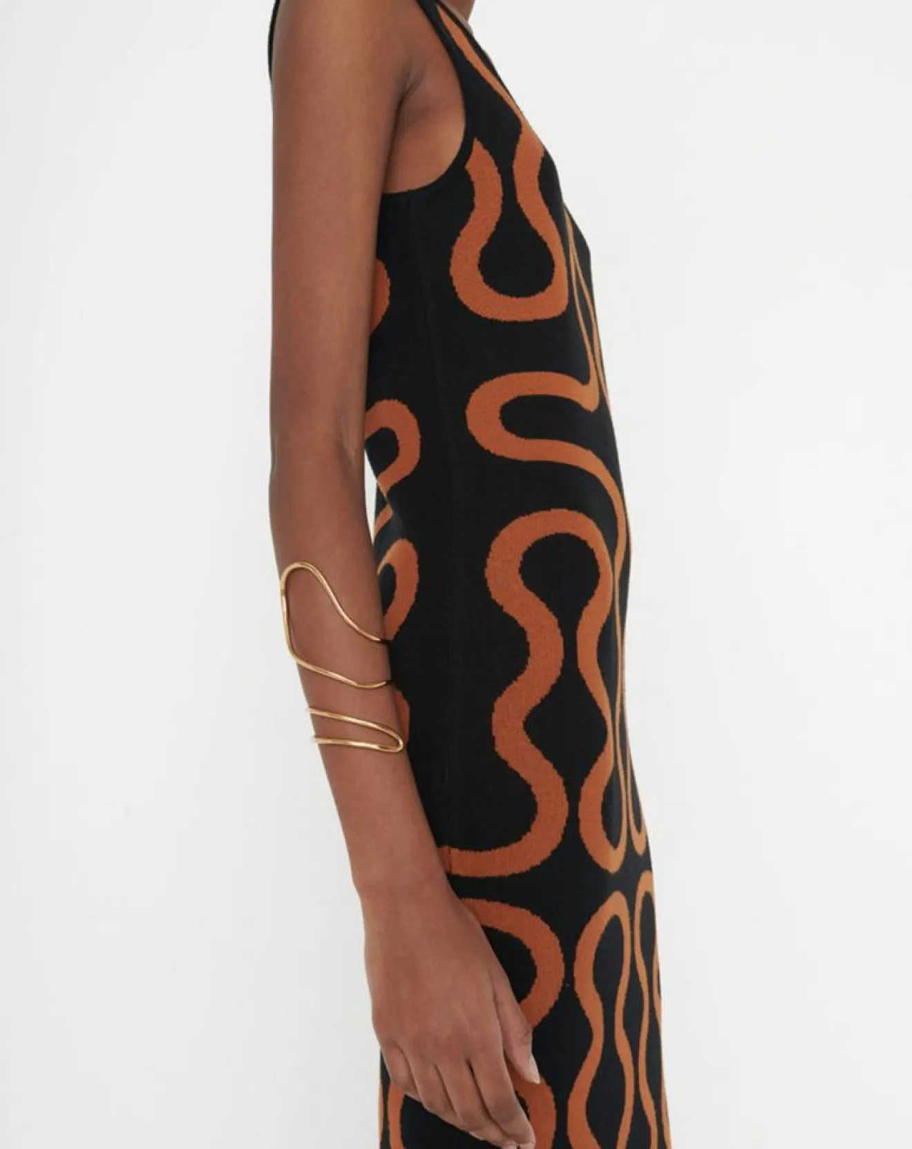 Sale Zapa Robe Ridley imprimée noir/marron