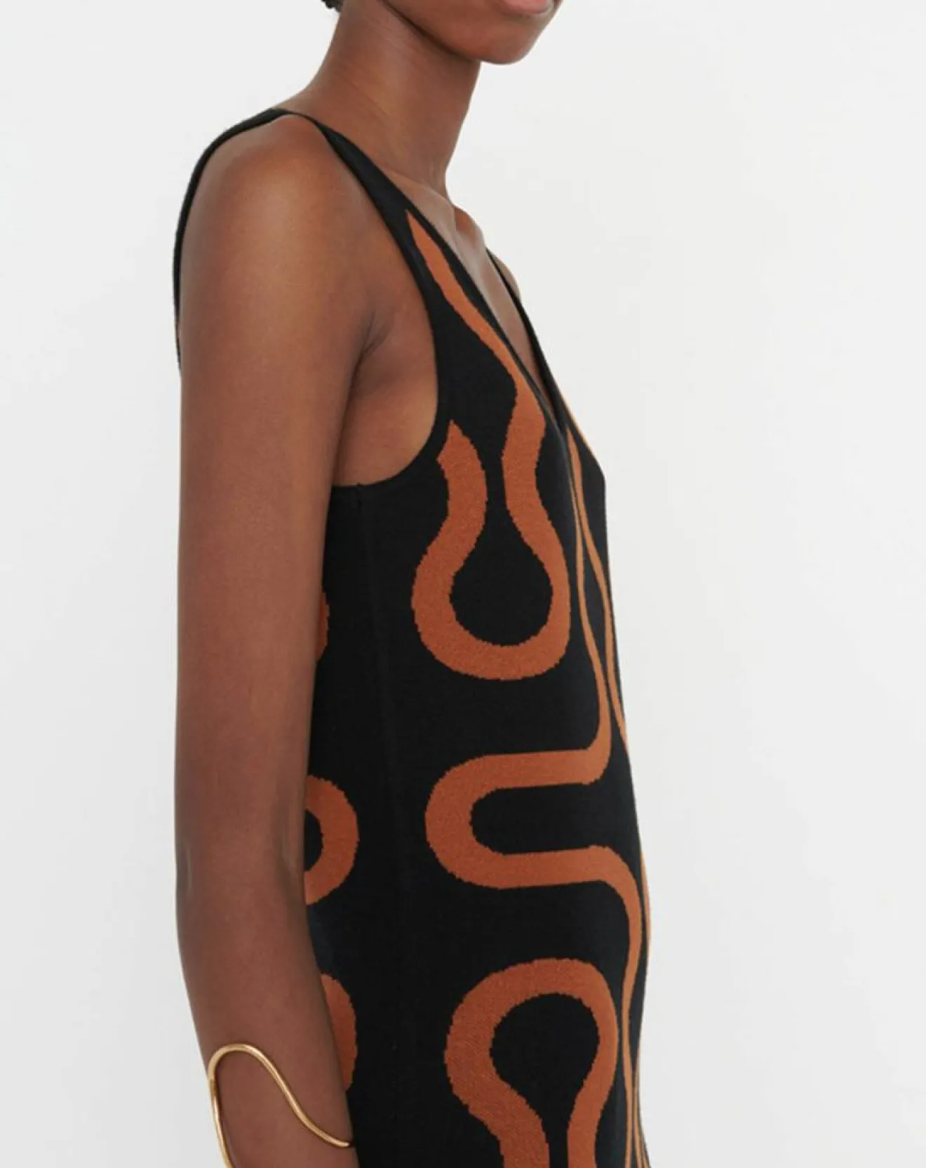 Sale Zapa Robe Ridley imprimée noir/marron