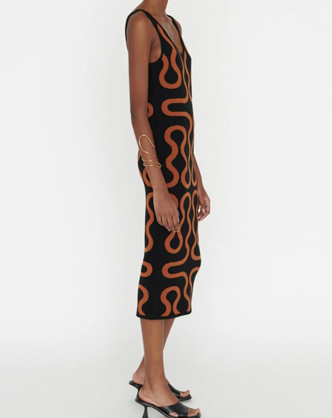 Sale Zapa Robe Ridley imprimée noir/marron