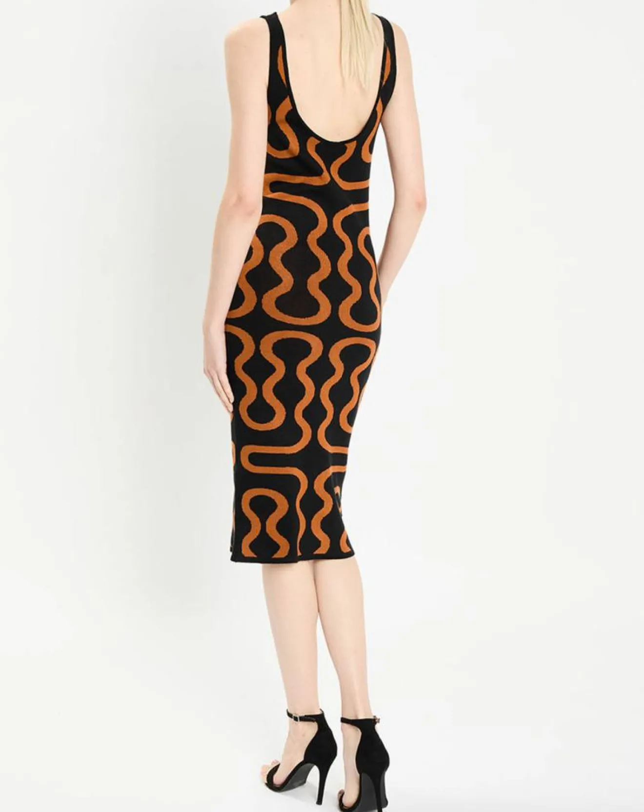 Sale Zapa Robe Ridley imprimée noir/marron