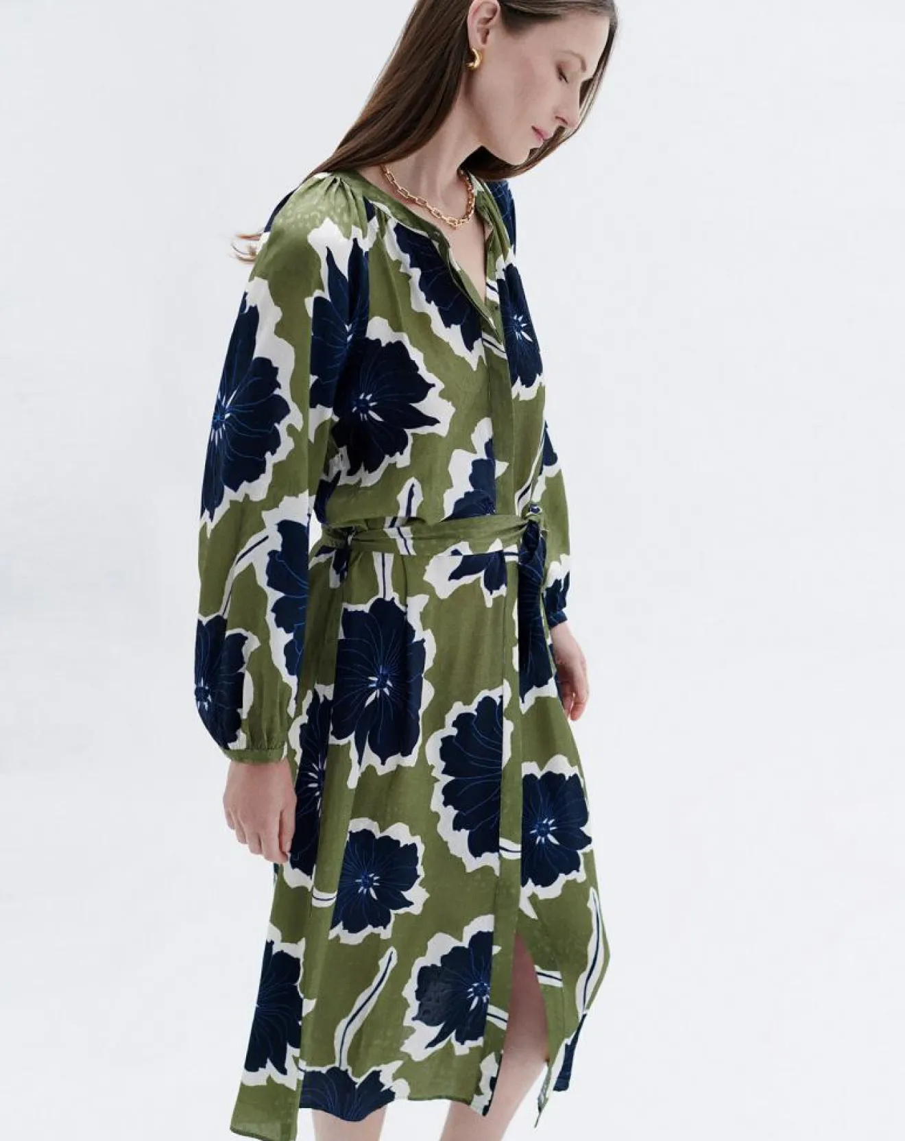 Femme Caroll Robe Rmolly à fleurs fougère