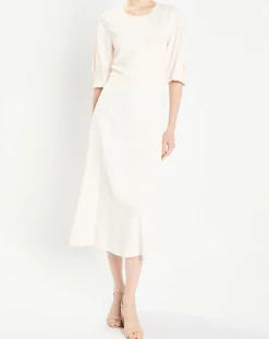 Clearance Zapa Robe Rotem imprimée nude