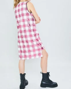 New Manoush Robe Saint-Tropez en sequins rose/blanc