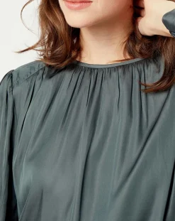 See u Soon Robe satinée Giulia verte