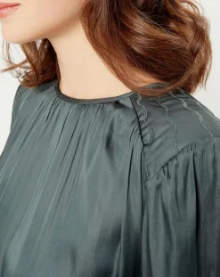 See u Soon Robe satinée Giulia verte