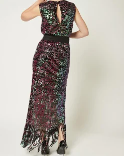 Outlet Manoush Robe sequins Night iridescent violet/noir