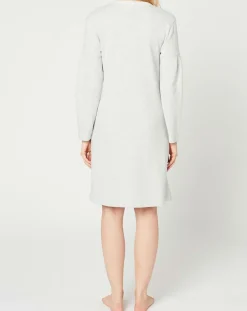 Femme Le Chat Robe Sweethome gris chiné/blanc