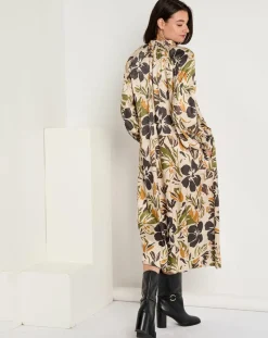 Clearance See u Soon Robe toucher doux Maya imprimée vert/ocre/beige