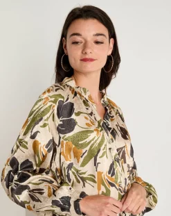 Clearance See u Soon Robe toucher doux Maya imprimée vert/ocre/beige