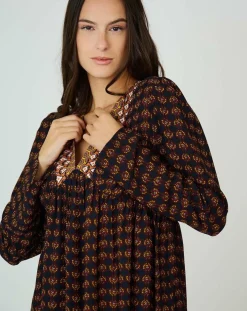 Sale See u Soon Robe Valentine marron