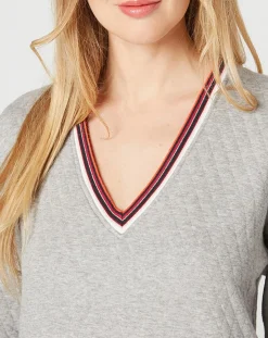 Femme Le Chat Robe Wellness gris chiné