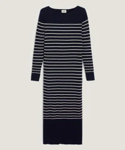 Femme Rodier Robe Xénia rayée bleu nuit