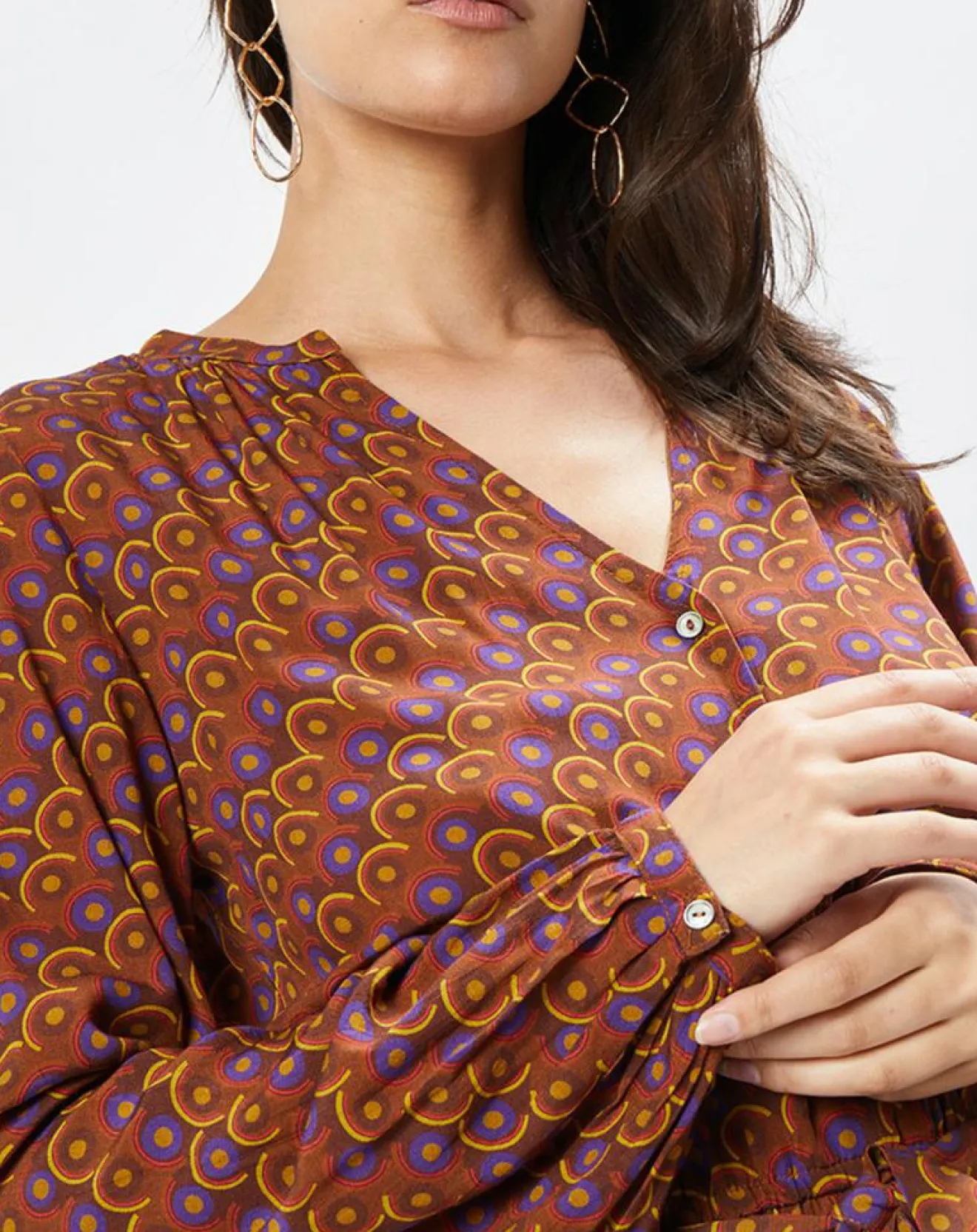 Femme La Petite Etoile Robe Yazzi imprimée marron