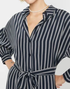 Best Jodhpur Robe-Chemise Pimi à rayures bleu marine