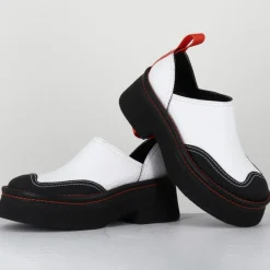 E8 By Miista Sabots en Cuir Mercedes blancs - Talon 6 cm