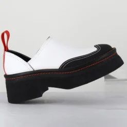 E8 By Miista Sabots en Cuir Mercedes blancs - Talon 6 cm