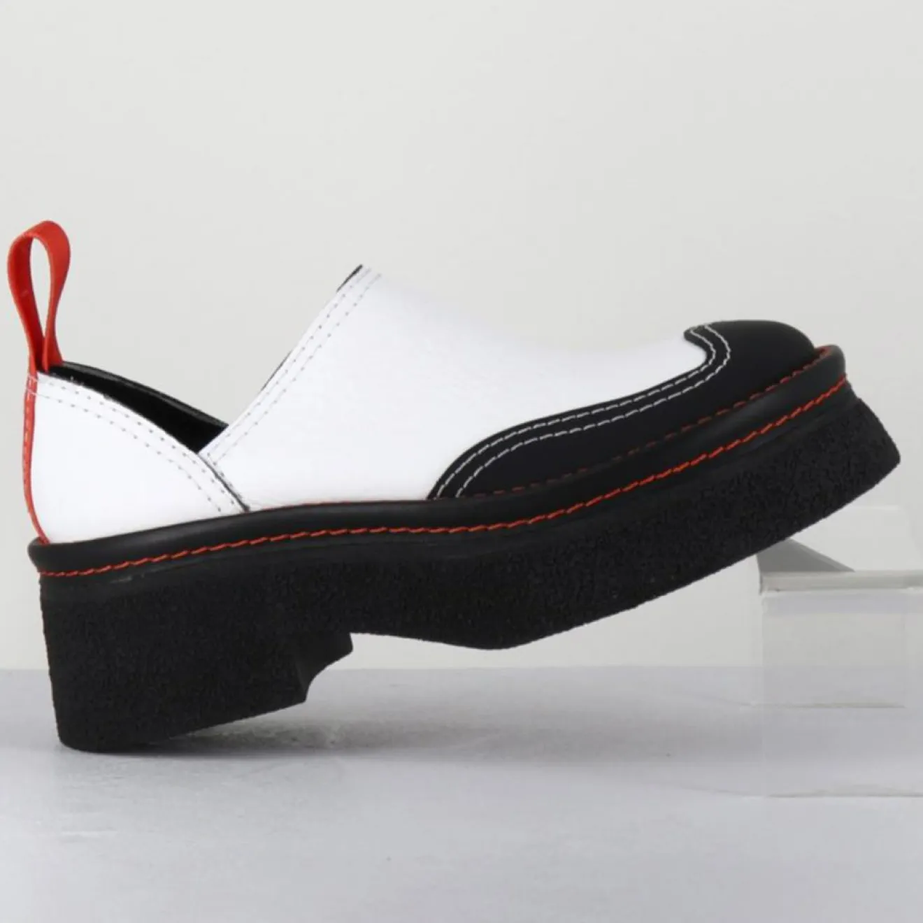 E8 By Miista Sabots en Cuir Mercedes blancs - Talon 6 cm