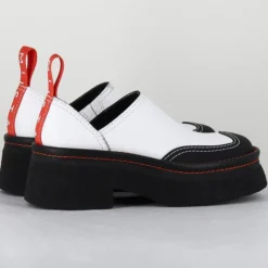 E8 By Miista Sabots en Cuir Mercedes blancs - Talon 6 cm