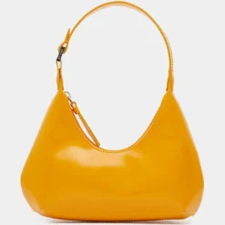 Femme By Far Sac à main en Cuir Baby Amber Semi Pate orange - 16x22x6 cm