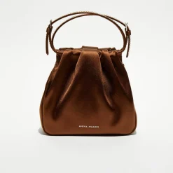 Femme Amina Muaddi Sac à main en Soie cristal Vittoria moka - 16.5x16x7 cm