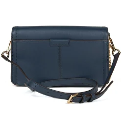 Femme Michael Kors Sac bandoulière en Cuir Sonia East West bleu marine - 25x16x5 cm
