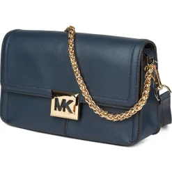 Femme Michael Kors Sac bandoulière en Cuir Sonia East West bleu marine - 25x16x5 cm