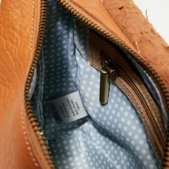 Mila Louise Sac besace en Cuir Bern E pêche - 16x22x6 cm