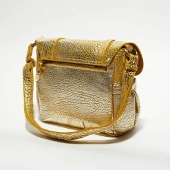 Clearance Mila Louise Sac besace en Cuir Bernie J jaune - 35x23x13 cm