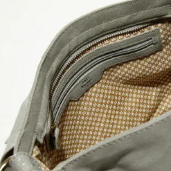 Sale Mila Louise Sac besace en Cuir Olou X vert menthe - 35x23x13 cm