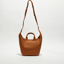 Sale Chloé Sac cabas en Cuir Woody caramel - 45x33x13 cm