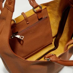 Sale Chloé Sac cabas en Cuir Woody caramel - 45x33x13 cm