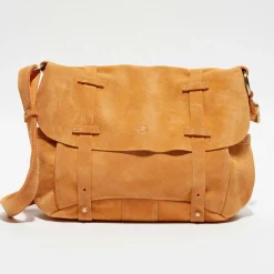 Femme Mila Louise Sac en Cuir Bernie V pêche - 25x33x9 cm
