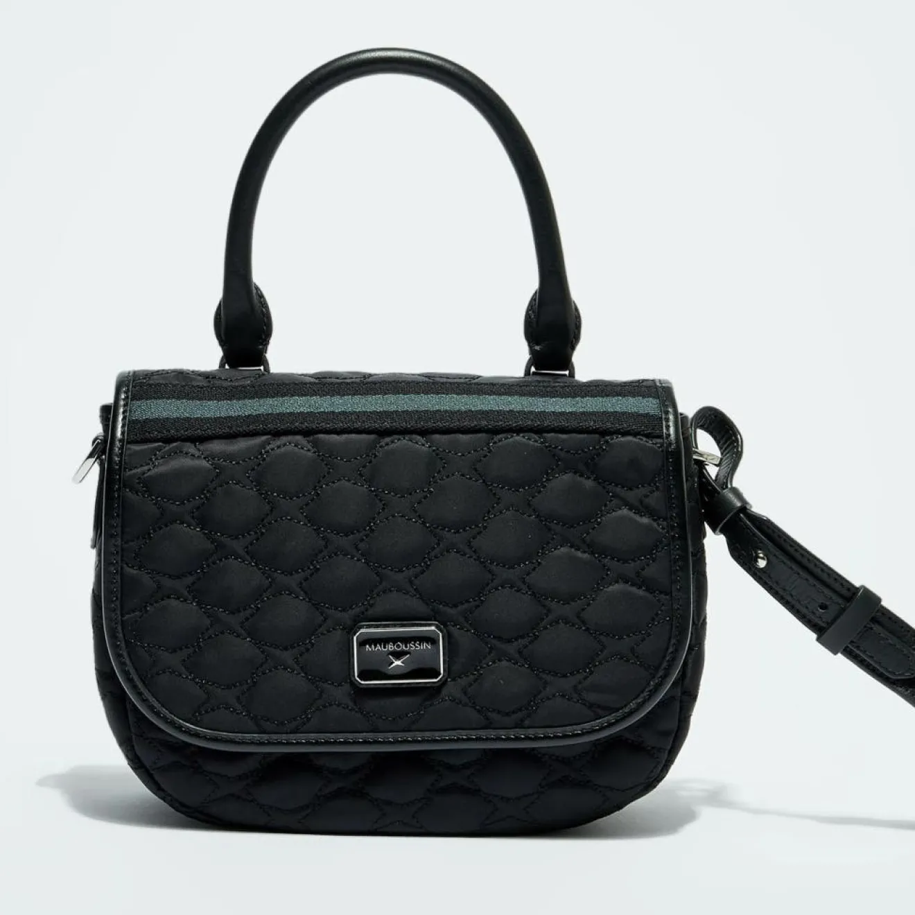 Femme Mauboussin Sac en Toile brodée Je t'Attends Je t'Aime nº2 noir - 20x25x8 cm