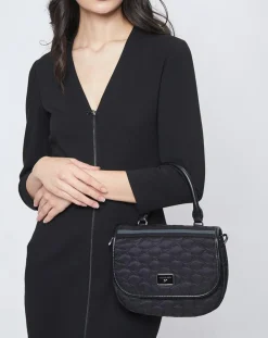 Femme Mauboussin Sac en Toile brodée Je t'Attends Je t'Aime nº2 noir - 20x25x8 cm