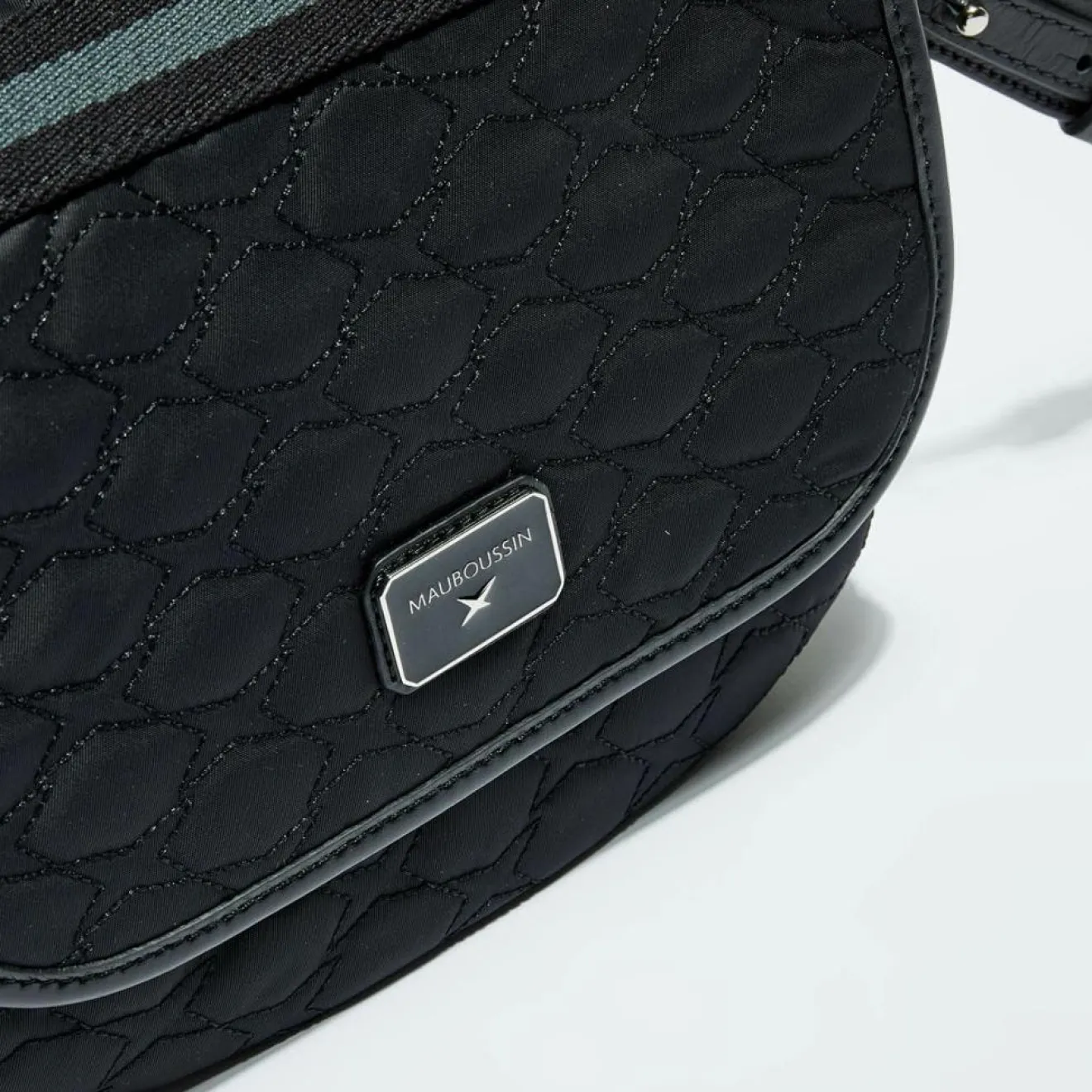 Femme Mauboussin Sac en Toile brodée Je t'Attends Je t'Aime nº2 noir - 20x25x8 cm