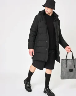 Femme Maison Faret Sac en Toile enduite & Cuir Faret noir/blanc - 38x36x8.5 cm