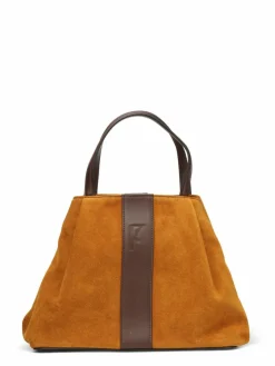 Femme Maison Faret Sac en Velours de Cuir Pin Calendula - 20,5x26,5x15,5 cm