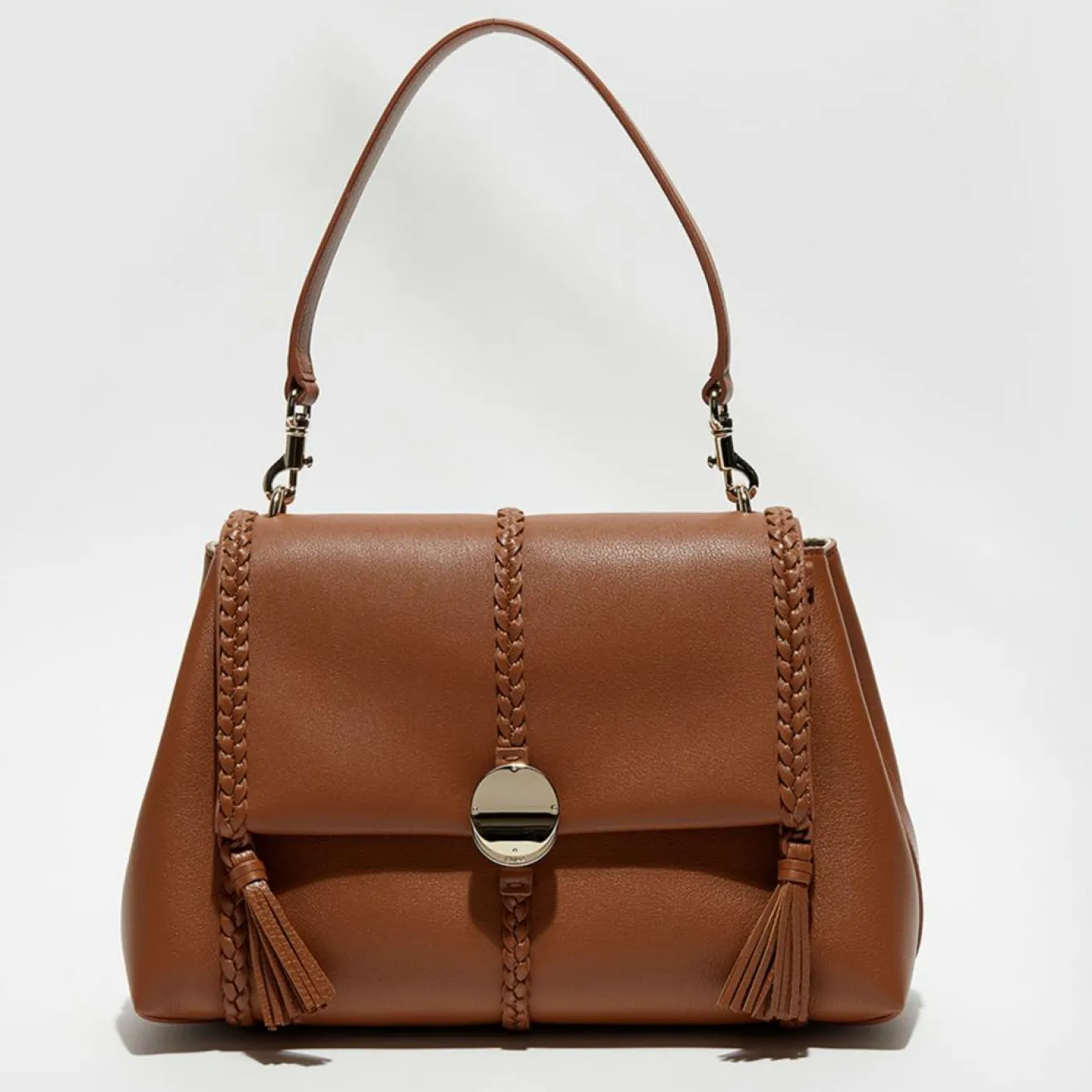 Femme Chloé Sac porté épaule en Cuir Pénélope caramel - 35x24x13 cm