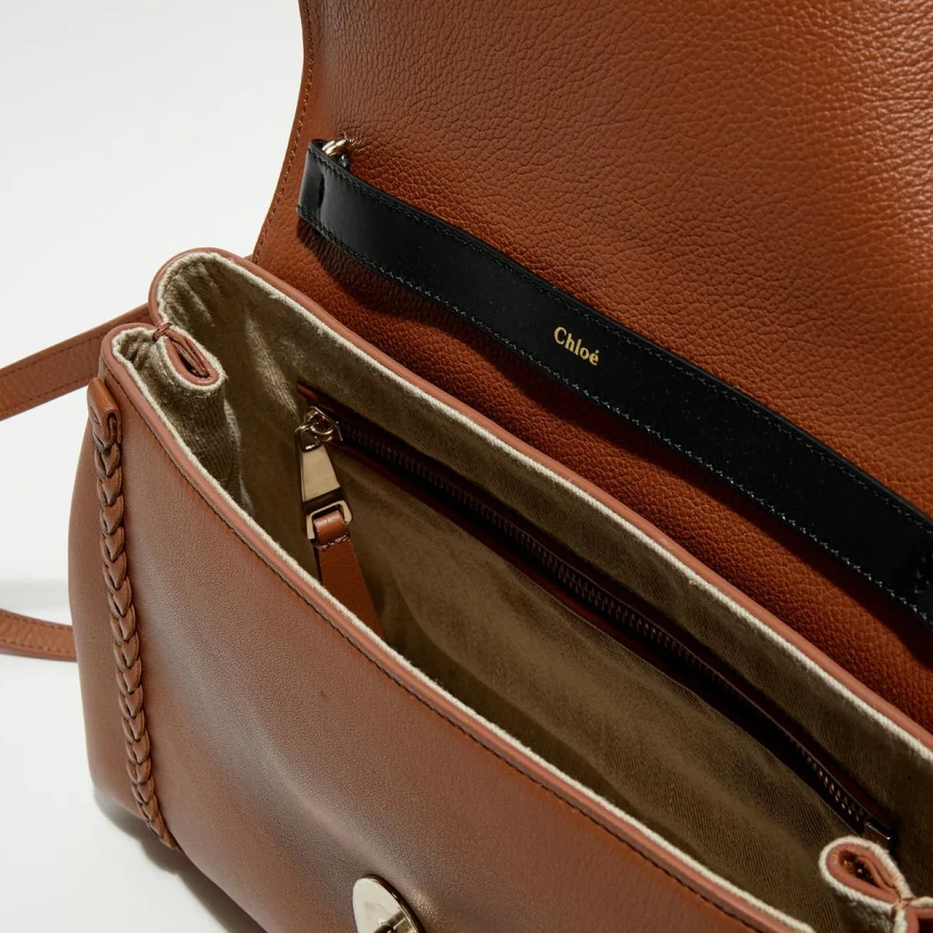 Femme Chloé Sac porté épaule en Cuir Pénélope caramel - 35x24x13 cm