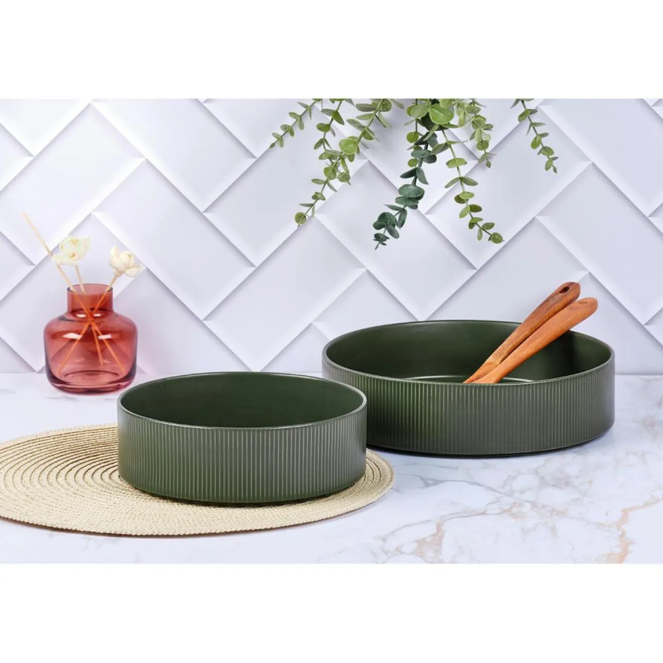 Clearance Bjorn Saladier Scandi vert olive - D.27 cm