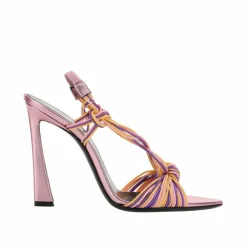 Discount Saint Laurent Sandales à talons Pool 105 roses