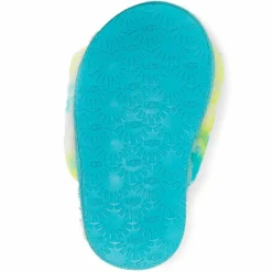 Enfant Ugg Sandales chaussons en Peau de Mouton Fluff Slide Marble bleu/jaune