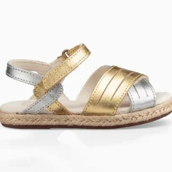 Clearance Ugg Sandales en Cuir Addilyn doré/argenté