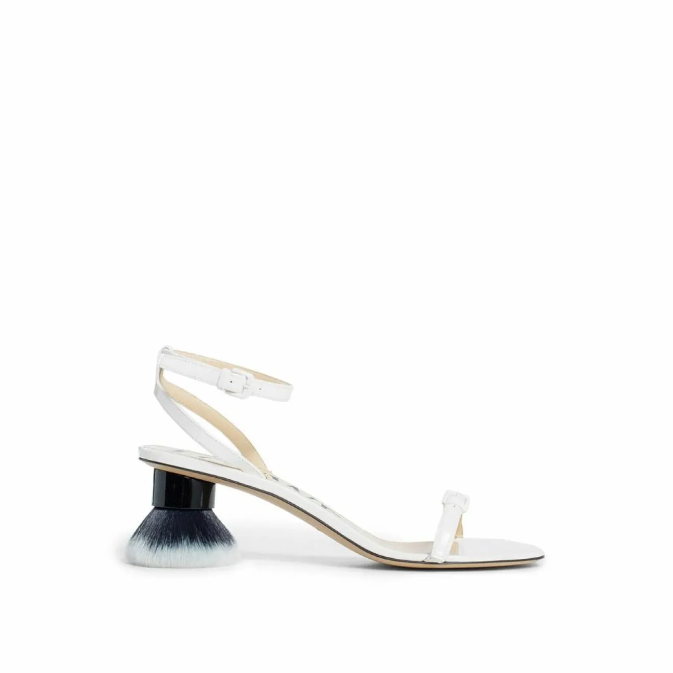 Femme Loewe Sandales en cuir brossé pétale blanches