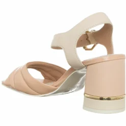 Femme Liu-Jo Sandales en Cuir Menton beige/rose -Talon 6 cm