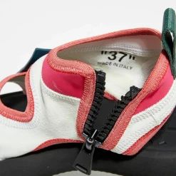 Discount Off White Sandales en Velours de Cuir Surf blanc/rose