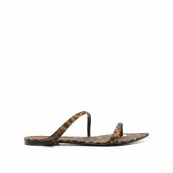 Online Saint Laurent Sandales plates Tanger marron