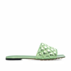 Best Bottega Veneta Sandales rembourrées vertes