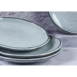 Clearance Bjorn Service Complet en Grès Cloud gris clair - 48 pièces